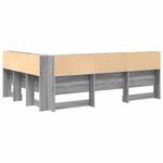 vidaXL Tête de lit de rangement Gris Sonoma 135 cm Bois d'ingénierie