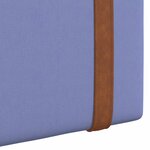 vidaXL Tête de lit suspendue Avec lumière LED Bleu denim PU antique