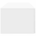 vidaXL Meuble TV mural Montage mural Blanc brillant 78 5 x 41 x 30 cm