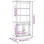 vidaXL Placard Gamme Corona Pin mexicain 80x40x170 cm