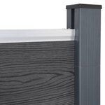 vidaXL Ensemble de panneaux de clôture gris 872x186 cm WPC