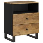 vidaXL Table de chevet 50x33x62 cm Bois de manguier et d'ingénierie