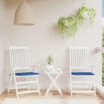 vidaXL Coussins de chaise de jardin lot de 2 bleu royal 50x50x4 cm