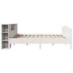 vidaXL Lit bibliothèque sans matelas blanc 180x200 cm bois pin massif