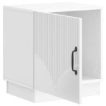 vidaXL Table de chevet 2 pc Blanc brillant 43 x 34 5 x 47 cm