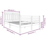 vidaXL Cadre de lit sans matelas blanc bois massif 140x200 cm