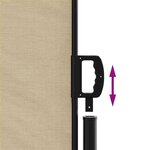vidaXL Auvent latéral rétractable beige 200x1200 cm