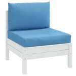 vidaXL Coussins de palette lot de 2 bleu mélangé tissu