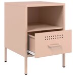 vidaXL Tables de chevet 2 Pièces rose 36x39x50 5 cm acier
