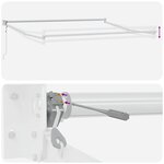 vidaXL Auvent rétractable électrique Gris clair et blanc