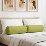 vidaXL Coussins d'accent 2 Pièces Vert clair Ø 25 x 70 cm tissu