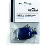 Porte badge Ovale clip ceinture avec Jojo 80cm Bleu foncé DURABLE