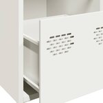vidaXL Buffet blanc 101 5x39x73 5 cm acier laminé à froid