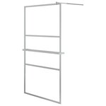 vidaXL Paroi de douche et étagère Chrome 115x195cm Verre ESG&Aluminium