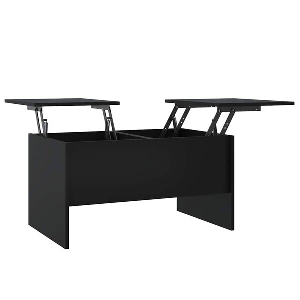 vidaXL Table basse noir 80x50x42 5 cm bois d'ingénierie