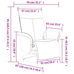 vidaXL Fauteuil inclinable de massage avec repose-pieds crème tissu