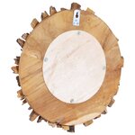 vidaXL Miroir mural 40 cm Teck Rond