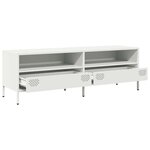 vidaXL Meuble TV blanc 135x39x43 5 cm acier laminé à froid