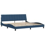 vidaXL Cadre de lit sans matelas bleu 200x200 cm tissu