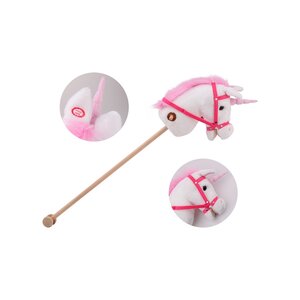 Johntoy 22278 - Cheval de bois licorne avec son