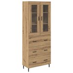 vidaXL Haut Armoire 2 Pièces Chêne artisanal Bois d'ingénierie