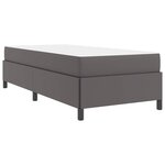 vidaXL Cadre de lit avec matelas Gris 90 x 200 cm tissu