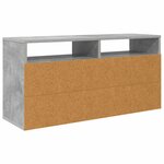 vidaXL Basboard avec tiroir Gris béton 87 x 27 5 x 43 cm