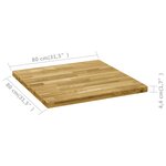 vidaXL Dessus de table Bois de chêne massif Carré 44 mm 80x80 cm