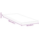 vidaXL Surmatelas Blanc et vert 90 x 200 cm Tissu Jacquard