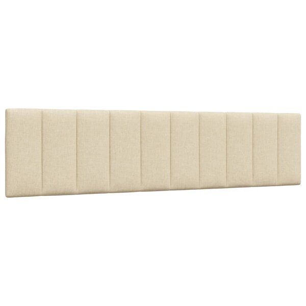 vidaXL Coussin de tête de lit Hanko crème 200 cm tissu