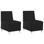 vidaXL Unité de Sofa Modulaire Sans Accoudoirs 2 Pièces Noir
