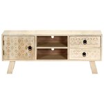 vidaXL Meuble TV 110x30x44 cm Bois massif de manguier