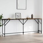 vidaXL Table console chêne fumé 200x29x75 cm bois d'ingénierie