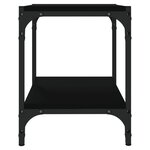 vidaXL Meuble TV Noir 40x33x41 cm Bois d'ingénierie et acier