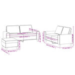 vidaXL Ensemble de canapés 3 Pièces gris clair tissu