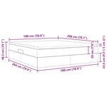 vidaXL Lit avec rangement et matelas Rose 180 x 200 cm Velours