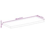 vidaXL Dessus de table à bord vivant 80x20x3 8 cm bois massif manguier