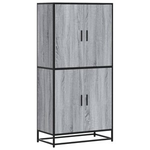 vidaXL Buffet haut sonoma gris 68x35x139 cm bois d'ingénierie