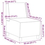 vidaXL Unité de Sofa Modulaire Sans Accoudoirs Vert armée