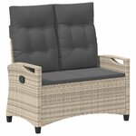 vidaXL Banc de jardin avec oreiller 105 x 60 x 112 cm acier