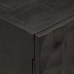 vidaXL Table de chevet noir 40x30x50 cm bois massif manguier et fer