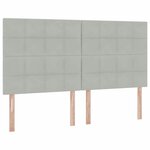 vidaXL Lit de Rangement avec stockage Gris clair 180 x 200 cm Velours