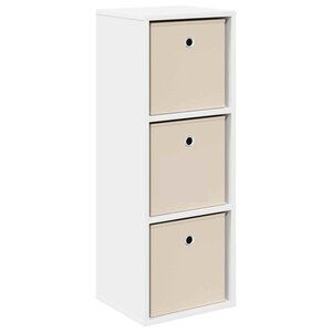 vidaXL Buffet avec tiroir Blanc 30 5 x 27 x 84 5 cm