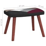 vidaXL Chaise à bascule avec tabouret Patchwork Tissu