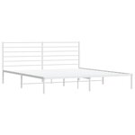 vidaXL Cadre de lit métal sans matelas et tête de lit blanc 183x213 cm