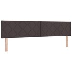 vidaXL Lit à ressorts Marron foncé et Blanc 200 x 200 cm Tissu