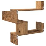 vidaXL Étagère d'angle murale vieux bois 40x40x49 5 cm bois ingénierie