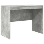 vidaXL Bureau Gris béton 100 x 50 x 76 cm Bois d'ingénierie