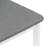 vidaXL Chaises à manger coussins 2 Pièces blanc bois massif caoutchouc