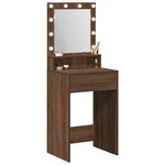 vidaXL Table de Toilette Chêne brun 50 x 41 x 135 cm Bois d'ingénierie
